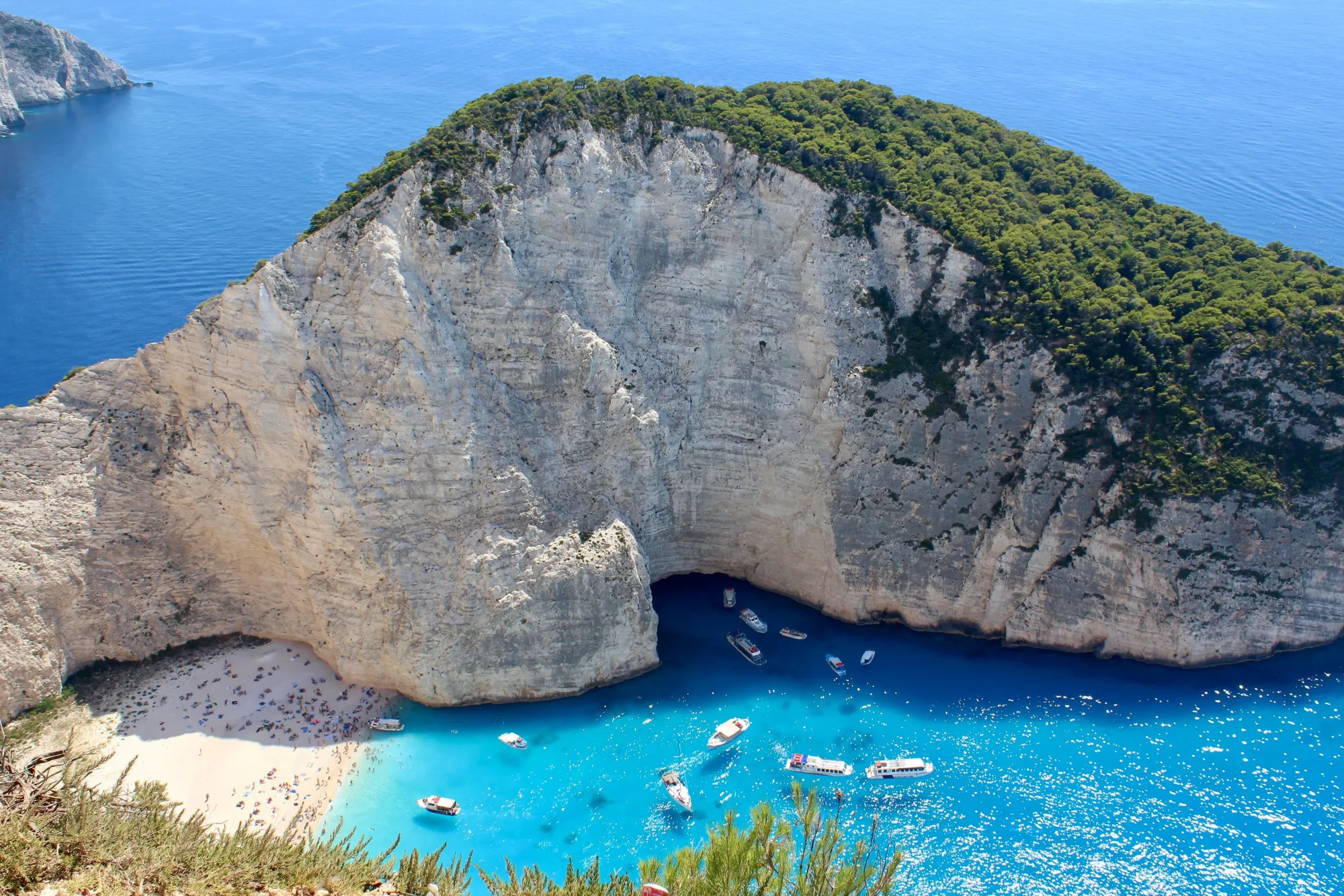 Navagio Beach Greece turquoise cove